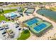 Aerial view of the community pool, playground, tennis courts, BBQ and picnic areas at 31013 N Claridge Cir, San Tan Valley, AZ 85143