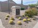 A sign reads Lakeview Gardens surrounded by barrel cacti and desert landscaping at 31013 N Claridge Cir, San Tan Valley, AZ 85143