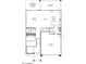 First floor plan featuring open-concept living, kitchen, dining, bedroom 4, bath 3 and a 2-car garage at 43372 N Wollemi St, Queen Creek, AZ 85140