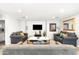 Cozy living room with comfortable seating, modern decor, and media center at 8201 E Piccadilly Rd, Scottsdale, AZ 85251
