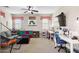 Fun playroom with colorful storage, a comfortable seating area, and playful decor at 937 W Glacier Dr, Chandler, AZ 85248