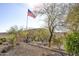 Front yard featuring desert landscaping and mature trees, creating a peaceful and low-maintenance outdoor space at 13064 W Big Oak St, Peoria, AZ 85383