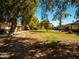 Beautifully landscaped common area with mature trees, manicured lawn, and inviting walkways, surrounded by charming residential buildings at 13275 W Bolero Dr, Sun City West, AZ 85375