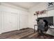 Office features bright interior with laminate floors and large closets at 1449 W Commerce Ave, Gilbert, AZ 85233