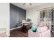 Stylish home office featuring a sleek desk, comfortable seating, and modern decor at 1449 W Commerce Ave, Gilbert, AZ 85233