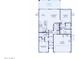 Detailed floor plan showcasing the layout with two bedrooms, gathering room, and kitchen with island at 21281 N 270Th Dr, Buckeye, AZ 85396