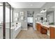 Beautiful bathroom with dual sinks, a walk-in shower, and a soaking tub at 2483 E Narrowleaf Dr, Gilbert, AZ 85298