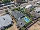 Aerial view of the home showcasing a pool and a well-maintained backyard at 3516 E Earll Dr, Phoenix, AZ 85018