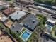 Overhead shot displaying a backyard pool and patio area at 3516 E Earll Dr, Phoenix, AZ 85018
