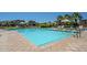 Community pool and patio area, featuring multiple lounge chairs and umbrellas at 4077 S Sabrina Dr # 25, Chandler, AZ 85248
