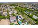 Picturesque aerial view of residential area featuring nearby parks, community spaces, and attractive homes at 4167 E Sierra Madre Ave, Gilbert, AZ 85296