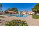 Beautiful community pool with a covered pavilion, providing a great recreational amenity at 439 N Cobblestone St, Gilbert, AZ 85234