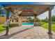 Covered gazebo featuring overhead lighting, providing relaxation and shade near the pool area at 4612 W Waltann W Ln, Glendale, AZ 85306