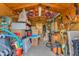 Organized shed interior offers ample storage space with shelving and well-lit functional area at 6126 W Sweetwater Ave, Glendale, AZ 85304