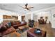 A bright and open-concept living room flows into the dining room and kitchen at 722 W Claremont St, Phoenix, AZ 85013