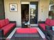 Cozy outdoor patio with comfortable seating, perfect for relaxing and entertaining at 7318 E Woodsage Ln, Scottsdale, AZ 85258