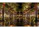 Scenic nighttime water feature surrounded by palm trees with string lights and inviting seating at 8262 E Vista De Valle --, Scottsdale, AZ 85255
