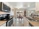 Modern kitchen space with stainless steel appliances and countertops at 17010 E Calle Del Oro -- # D, Fountain Hills, AZ 85268
