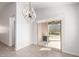 Dining area with sliding glass doors that open to an outdoor patio at 1739 E Elegante Dr, Casa Grande, AZ 85122