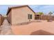 The house has low maintenance landscaping, gravel, and outdoor shed at 38167 W Santa Clara Ave, Maricopa, AZ 85138
