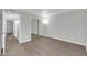 Neutral bedroom with new floors and closet with mirror sliding doors at 604 E Weber Dr # 12, Tempe, AZ 85288