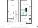 Floorplans depicting floor one & two of the residence. Floor one contains Kitchen, Living Room and Foyer at 604 E Weber Dr # 12, Tempe, AZ 85288