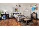 Expansive main bedroom with vibrant artwork, neutral colors, and unique decor at 9401 N 122Nd Pl, Scottsdale, AZ 85259