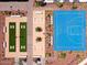 Birds eye view of neighborhood amenities featuring a bocce ball court, horseshoe court, and basketball court at 13660 N 144Th Ln, Surprise, AZ 85379