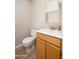 Small bathroom featuring a sink, a toilet, and a mirror at 15021 N 19Th Way, Phoenix, AZ 85022