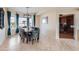 Well-lit dining room featuring a decorative ceiling and a view to a private office at 1614 E Kathleen Rd, Phoenix, AZ 85022