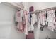 Organized walk-in closet featuring ample hanging space and shelving for efficient storage of clothing and accessories at 18735 W San Juan Ave, Litchfield Park, AZ 85340