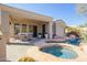 Gorgeous pool and spa area featuring a covered patio and scenic backyard views at 20453 N 95Th Pl, Scottsdale, AZ 85255
