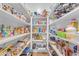 Organized pantry with ample shelving provides maximum storage for all your culinary needs at 4638 S San Benito Ct, Gilbert, AZ 85297