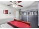 Bedroom has ceiling fan and adjoins walk-in closet at 711 E Laurel Dr # 17, Casa Grande, AZ 85122