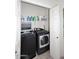 Dedicated laundry area with modern washer and dryer and storage shelf at 7712 S 37Th Way, Phoenix, AZ 85042