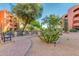 Inviting desert courtyard featuring cacti, plants, and community seating areas at 12212 N Paradise Village S Pkwy # 136, Phoenix, AZ 85032