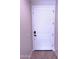 Modern entryway featuring a white door with black hardware, leading into a neutral-toned hallway at 34997 N Sacramento Wash Rd, San Tan Valley, AZ 85144