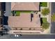 Birds eye view of the neighborhood including residential roof tops and artificial lawns at 3507 E Jasper Dr, Gilbert, AZ 85296