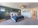 Spacious main bedroom featuring a designer accent wall and modern decor at 3507 E Jasper Dr, Gilbert, AZ 85296