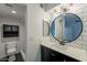 Contemporary bathroom featuring subway tile and modern fixtures at 154 W 5Th St # 157, Tempe, AZ 85281