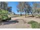 Beautiful backyard landscaping with desert vegetation overlooking the lush green golf course and neighboring homes at 18102 N Petrified Forest Dr, Surprise, AZ 85374