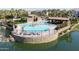 Community pool and cabana overlooking the lake at 4077 S Sabrina Dr # 23, Chandler, AZ 85248