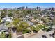Aerial view showcases property's charming neighborhood location with easy access to city amenities at 144 W Palm Ln, Phoenix, AZ 85003