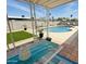 Inviting backyard with a sparkling pool, patio, and well manicured turf at 14803 N 55Th Ave, Glendale, AZ 85306