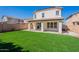 A well-maintained backyard and green lawn offer a great space for entertaining and outdoor enjoyment at 18123 W Lundberg St, Surprise, AZ 85388