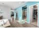 Bright bathroom boasts dual access to a walk-in closet, private toilet, and a separate shower at 21256 E Waverly Dr, Queen Creek, AZ 85142