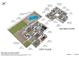 Detailed floor plan showcasing the layout of the home's first and second floor including bedrooms, kitchen, garage and pool at 3419 E Rosa Ln, Gilbert, AZ 85297