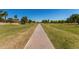 A scenic walkway extends through a verdant community park, offering a tranquil space for leisurely strolls at 399 W Buena Vista Dr, Tempe, AZ 85284