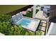Inviting pool featuring a water feature and is surrounded by decorative plants at 4606 S Ferric --, Mesa, AZ 85212