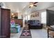 Inviting living room showcasing an open layout with carpet flooring at 7807 E Main St # E-38, Mesa, AZ 85207